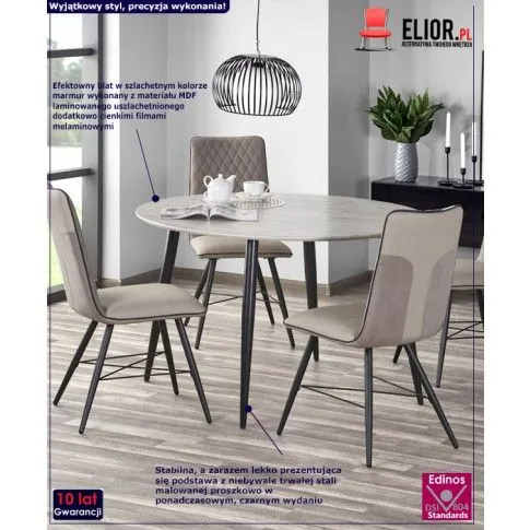 Fotografia Okrągły stół Lander - marmur z kategorii Stoły