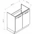 Wymiary kuchennej szafki pod zlew Lungo 19X