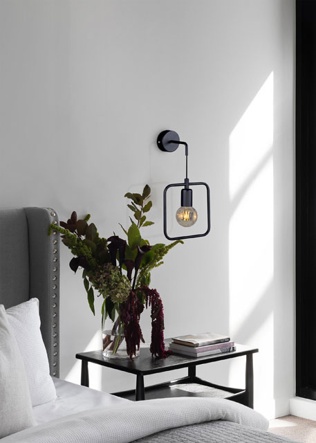 Czarny loftowy kinkiet geometryczny S530-Nopas