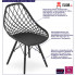 infografika kompletu 4 sztuk czarnych skandynawskich krzesel do salonu seram 4s