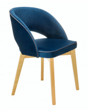 Niebieskie krzesło w stylu skandynawskim - Sidal w sklepie Edinos.pl