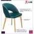 Zielone drewniane krzesło Sidal