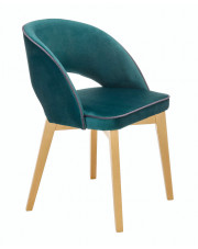 Zielone tapicerowane krzesło - Sidal w sklepie Edinos.pl