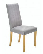 Szare drewniane krzesło do jadalni - Ladiso w sklepie Edinos.pl
