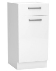 Biała szafka kuchenna z szufladą - Elora 5X 40 cm połysk w sklepie Edinos.pl