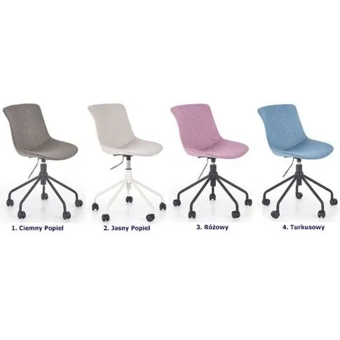 Zdjęcie różowy fotel obrotowy dla dziewczynki Abis | Edinos.pl