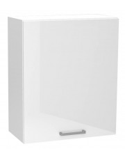 Biała skandynawska szafka kuchenna górna - Elora 24X 60 cm połysk