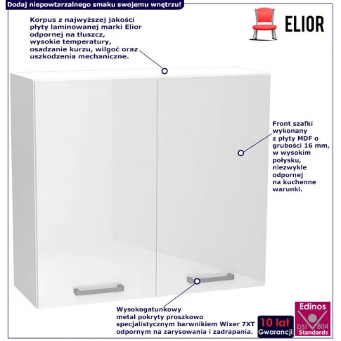 Infografika wiszącej szafki kuchennej 80 elora 26x
