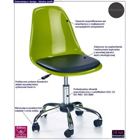 Fotografia Fotel młodzieżowy Karsen - czerwony z kategorii Siedziska dla dzieci i młodzieży