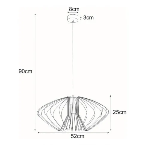 Wymiary lampy S544-Dawix