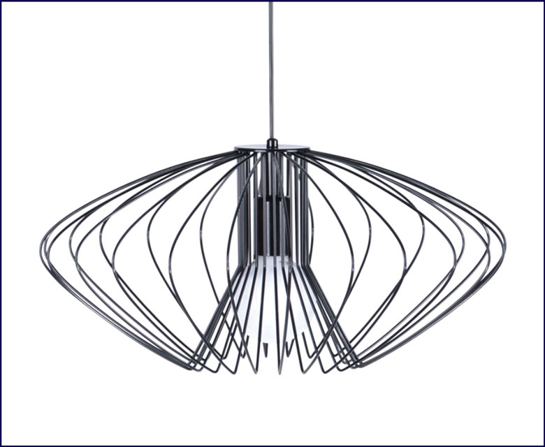 Czarna lampa wisząca industrialna S544-Fidea