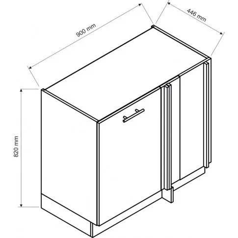 Szafka kuchenna Rimer 16X szkic