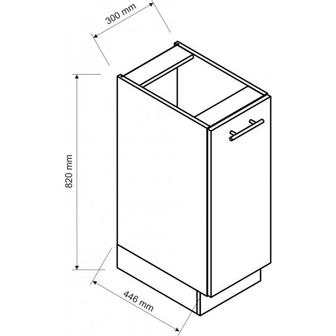 szafka kuchenna o szerokości 30 stojąca biała wymiary sergio 3x