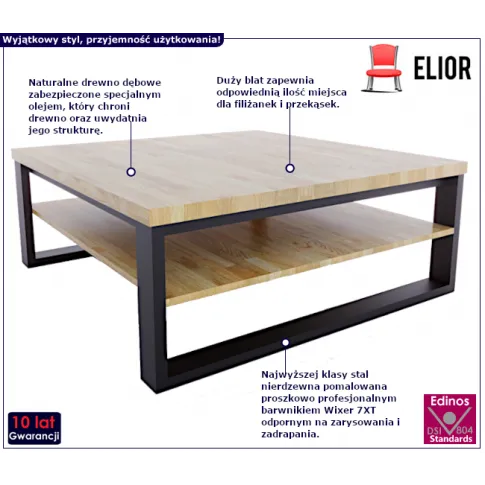 Ława Abera z drewna dębowego