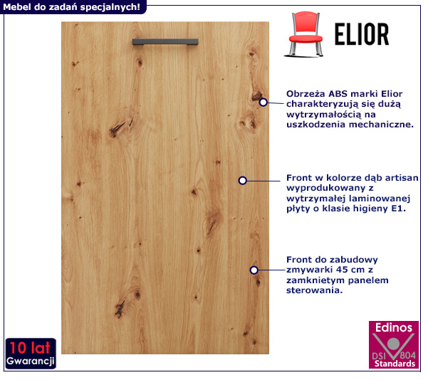 Front do zabudowy zmywarki Dantis 19X