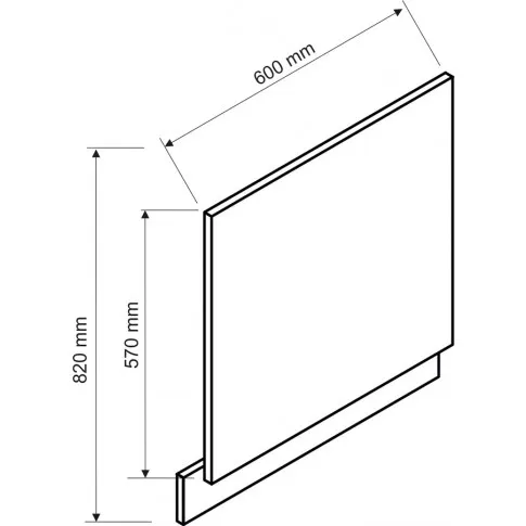 Front do zmywarki Rimer 20X szkic