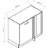 wymiary szafka kuchenna narożna biała pojedynczy front sergio 15x