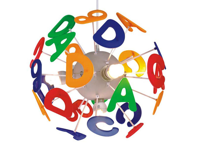 Dziecięca lampa wisząca w literki S546-Folda