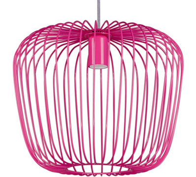 Różowa lampa wisząca druciana dla dziewczynki S547-Mekris