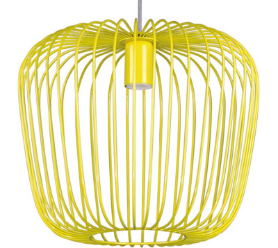 Żółta lampa wisząca młodzieżowa druciana S547-Mekris