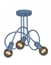 Niebieska loftowa lampa sufitowa dziecięca - S548-Nelia w sklepie Edinos.pl