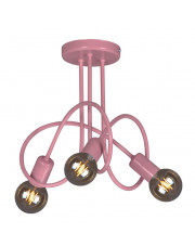 Różowa lampa sufitowa dla dziewczynki - S548-Nelia w sklepie Edinos.pl