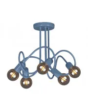 Niebieska młodzieżowa lampa sufitowa loft - S549-Nelia