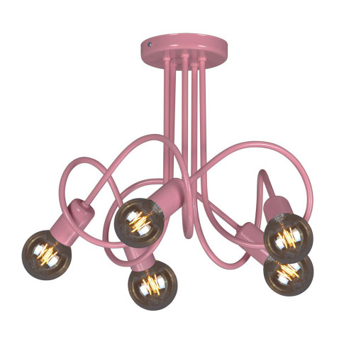 Różowa lampa sufitowa dla dziewczynki S549-Nelia