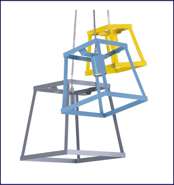 Trójkolorowa lampa wisząca dziecięca z regulacja zwisów S552-Iksa