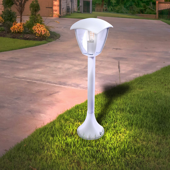Biała lampa ogrodowa N005-Xarius