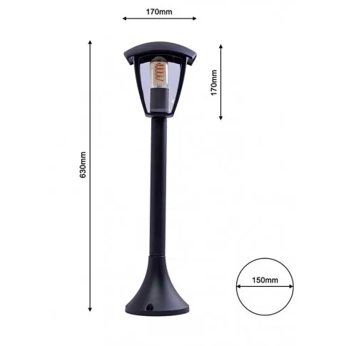 Lampa ogrodowa N753 Xarius szkic