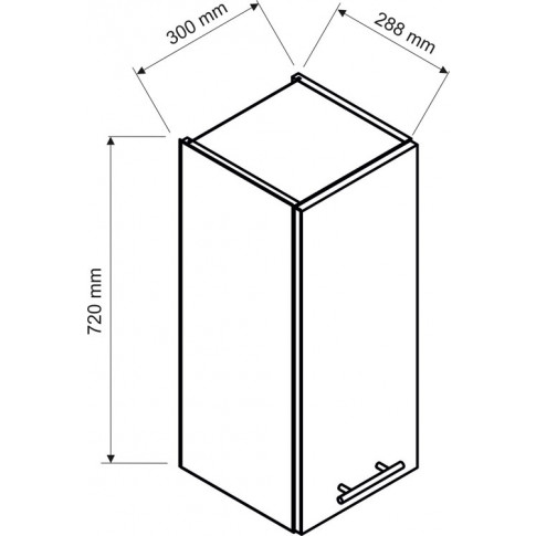 wymiary górnej szafki kuchennej 30 cm arcadio 3x