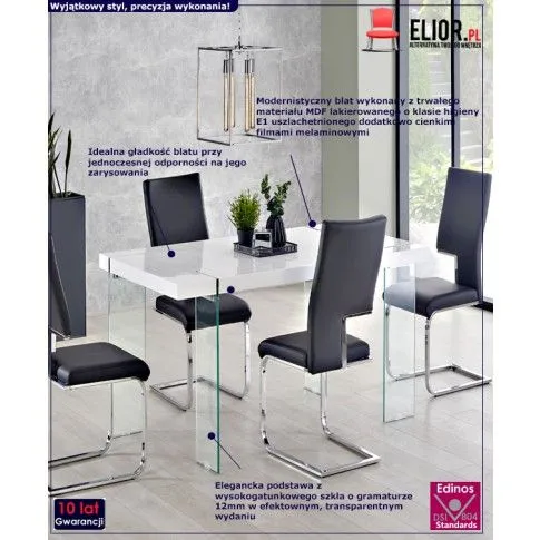 Fotografia Nowoczesny stół Ardea - biały z kategorii Stoły