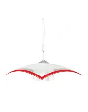 Biało-czerwona lampa wisząca do kuchni - S564-Grotto w sklepie Edinos.pl
