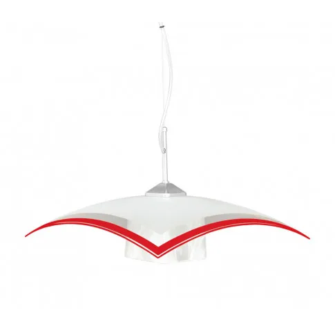 Biało-czerwona lampa wisząca kuchenna S564-Kilma