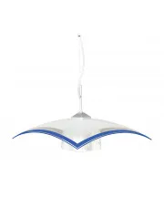 Biało-niebieska kuchenna lampa wisząca - S564-Grotto w sklepie Edinos.pl