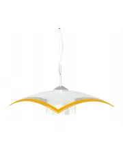 Biało-pomarańczowa lampa wisząca do jadalni - S564-Grotto w sklepie Edinos.pl