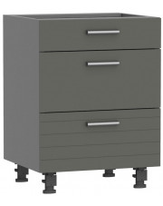 Szara minimalistyczna szafka z 3 szufladami - Arcadio 23X 60 cm w sklepie Edinos.pl