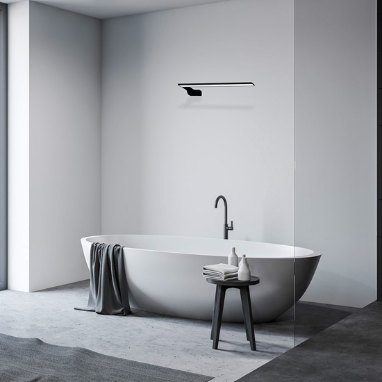 Czarny kinkiet łazienkowy N016-Faggi