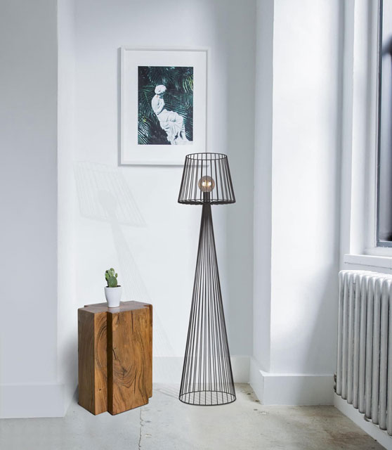 Lampa podłogowa industrialna druciana U635-Moana