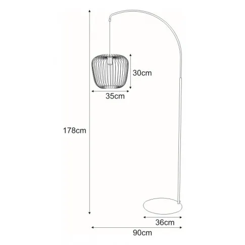 Wymiary lampy S568-Presta