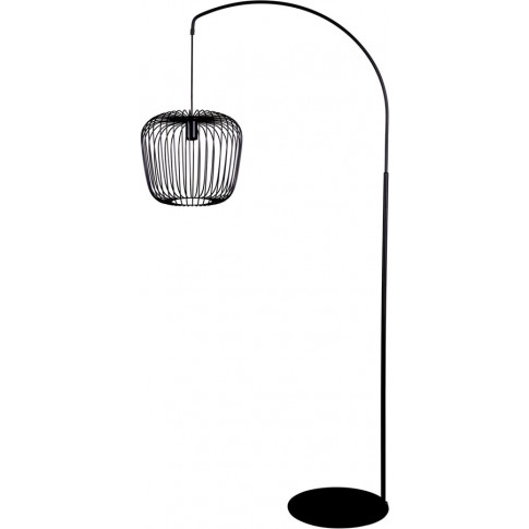 Czarna metalowa lampa podłogowa w stylu loftowym S568-Presta