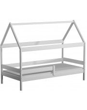 Białe drewniane łóżko dziecięce typu domek - Petit 3X 160x80 cm w sklepie Edinos.pl