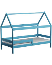 Niebieskie łóżko dziecięce domek - Petit 3X 160x80 cm w sklepie Edinos.pl