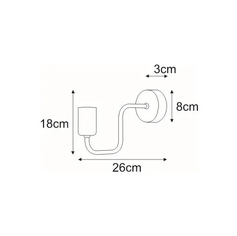 Wymiary kinkietu S575-Binta