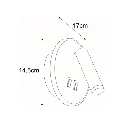 Wymiary kinkietu S576-Leros