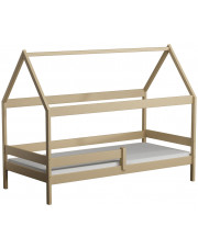 Drewniane łóżko dla dziecka w kształcie domku, wanilia - Petit 3X 180x80 cm w sklepie Edinos.pl