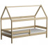 Drewniane łóżko dla dziecka w kształcie domku, wanilia - Petit 3X 180x80 cm
