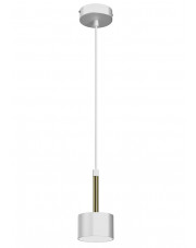 Biało-złota nowoczesna lampa do salonu - N019-Circile w sklepie Edinos.pl