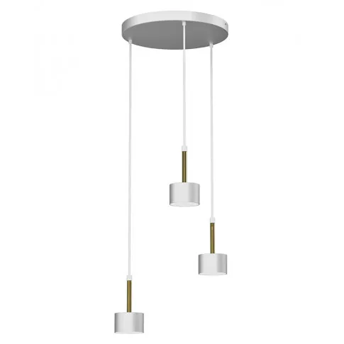 Zdjęcie produktu Biało-złota lampa wisząca do salonu - N022-Umer.